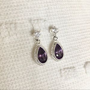 Amethyst drop earrings